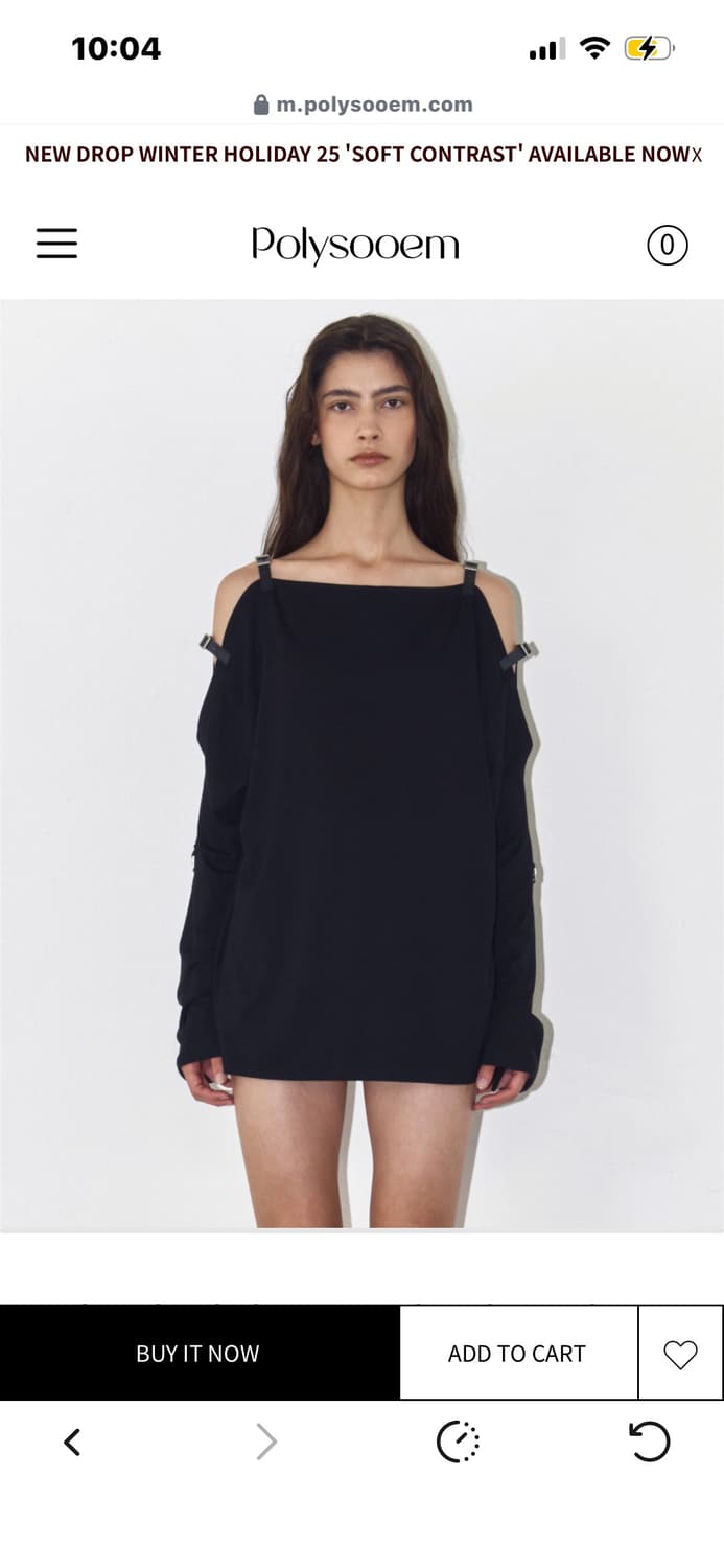 폴리수엠 BUCKLE OFF-SHOULDER JERSEY TOP 상품이미지3