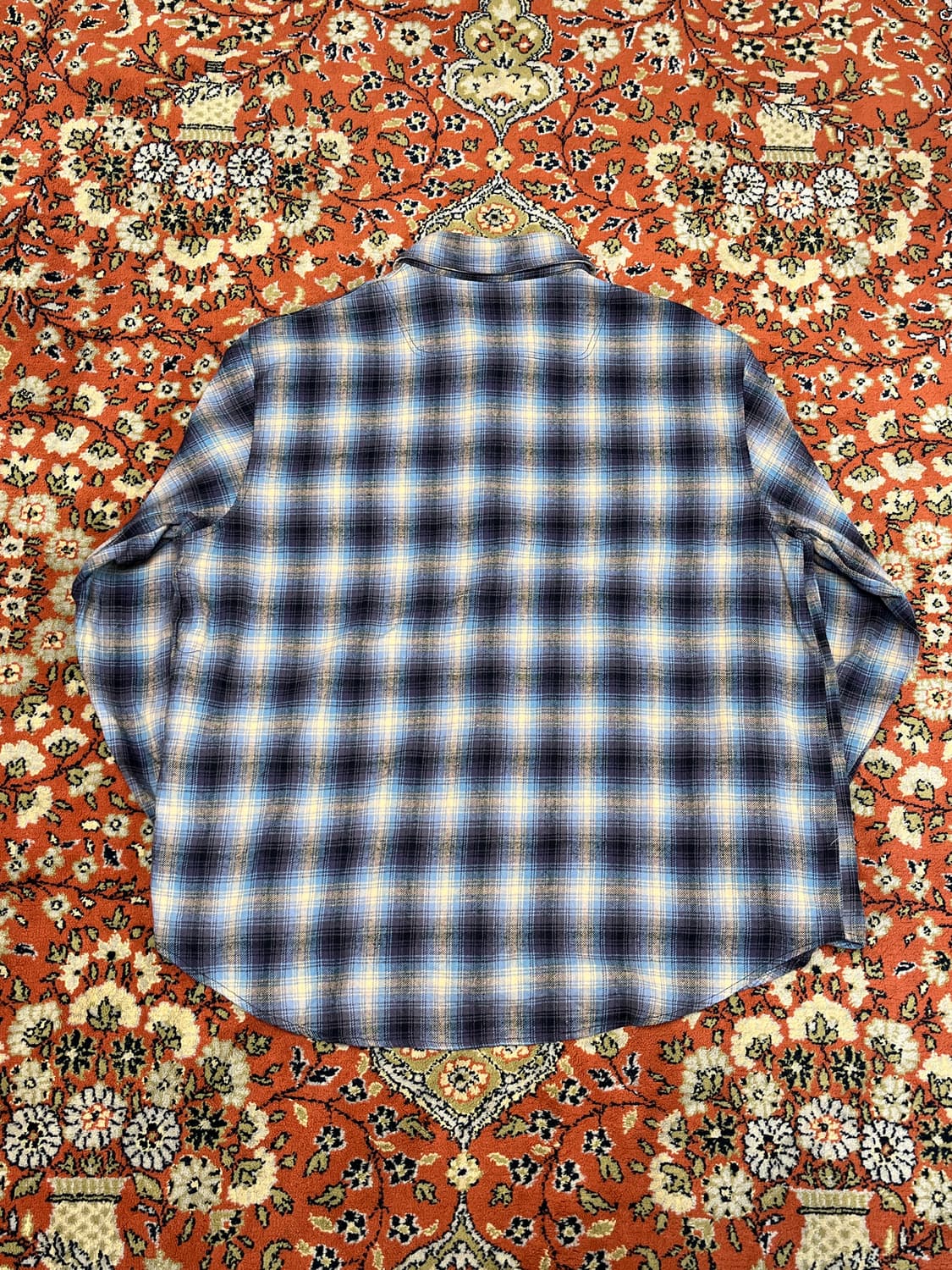 [FREE] 퓨처랩 체크 패턴 블루 셔츠 상품이미지2