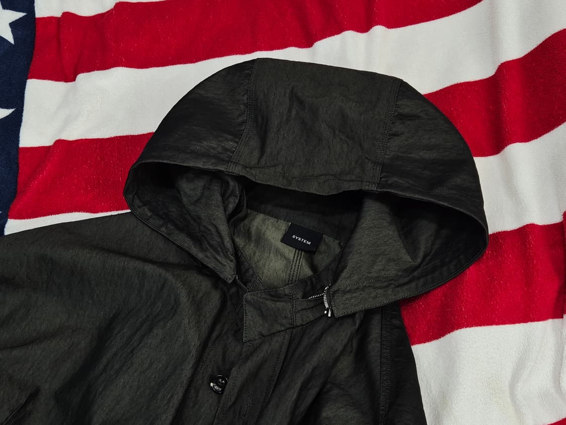 SYSTEM 시스템 야상 후드 점퍼 자켓 올리브 상품이미지6