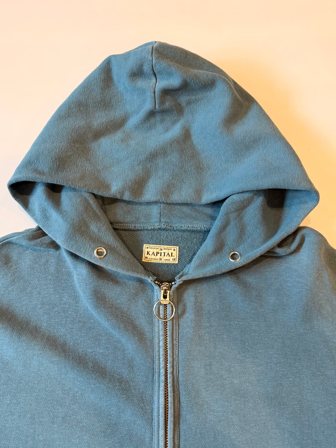 KAPITAL Indigo-Dyed Ring Zipper Hoodie  상품이미지3