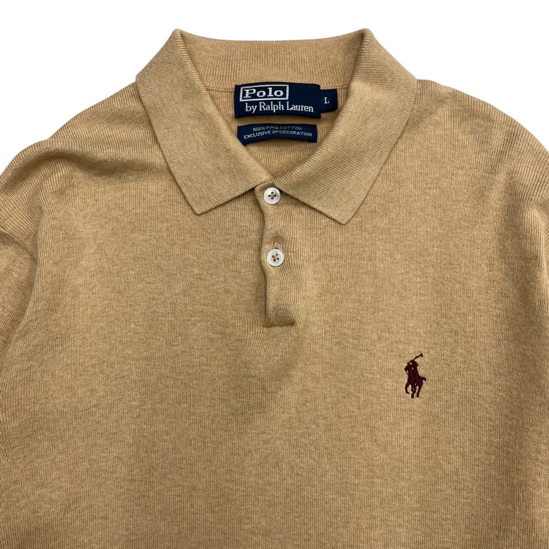 폴로 랄프로렌 브라운포니 베이지 니트 pk 긴팔티 L 상품이미지4