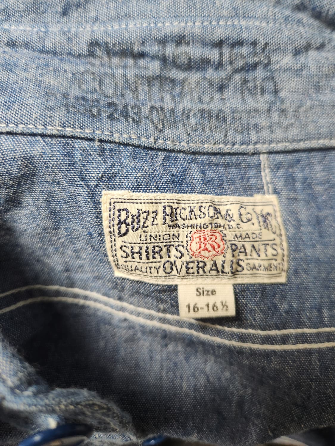 버즈릭슨 샴브레이셔츠 L(16-16 1/2)사이즈 상태좋음 상품이미지6