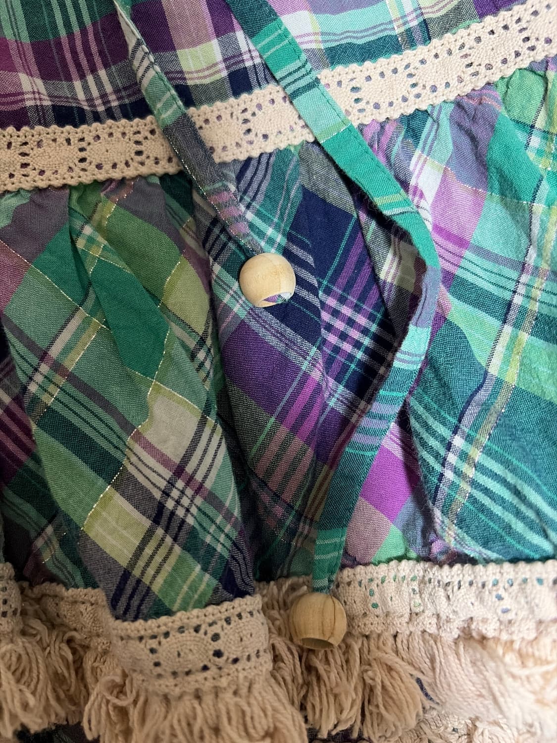 모리걸 체크 밴딩 스커트 상품이미지3