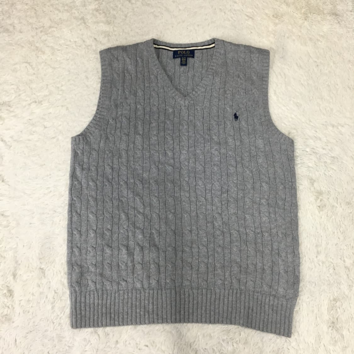 폴로 여성 꽈배기 니트 조끼 CC13 상품이미지1