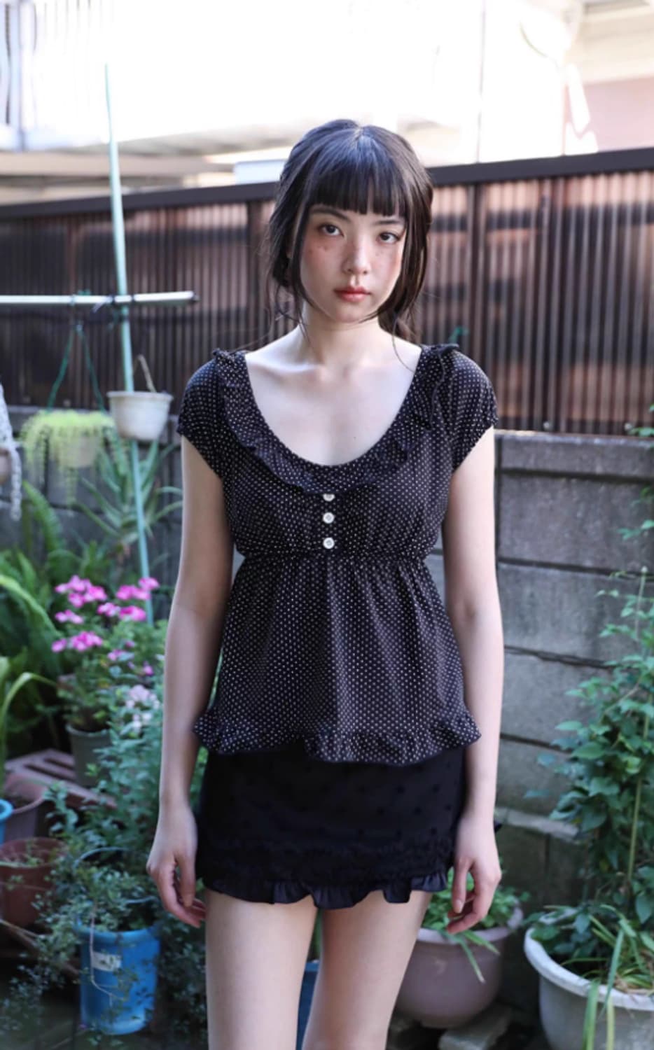 MESH STAR RUFFLE MINI SKIRT 상품이미지4