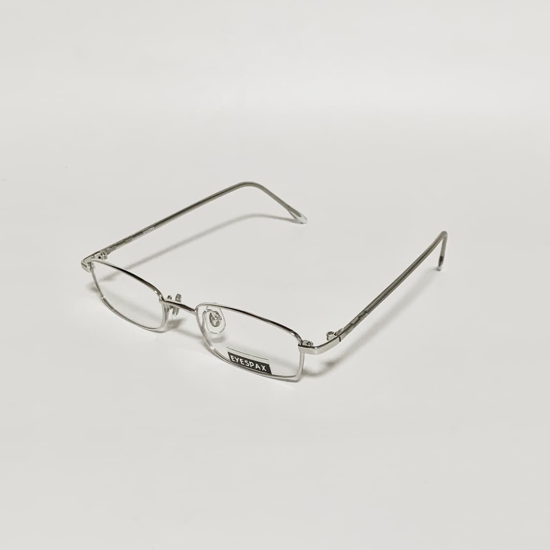 1002 빈티지 데드스탁 메탈 안경테 실버 스퀘어 가벼운 직사각형 데일리 상품이미지2