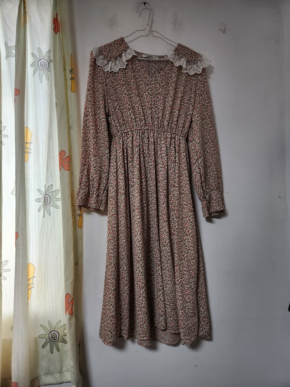 miello 플라워 레이스 카라 롱 원피스F 상품이미지1