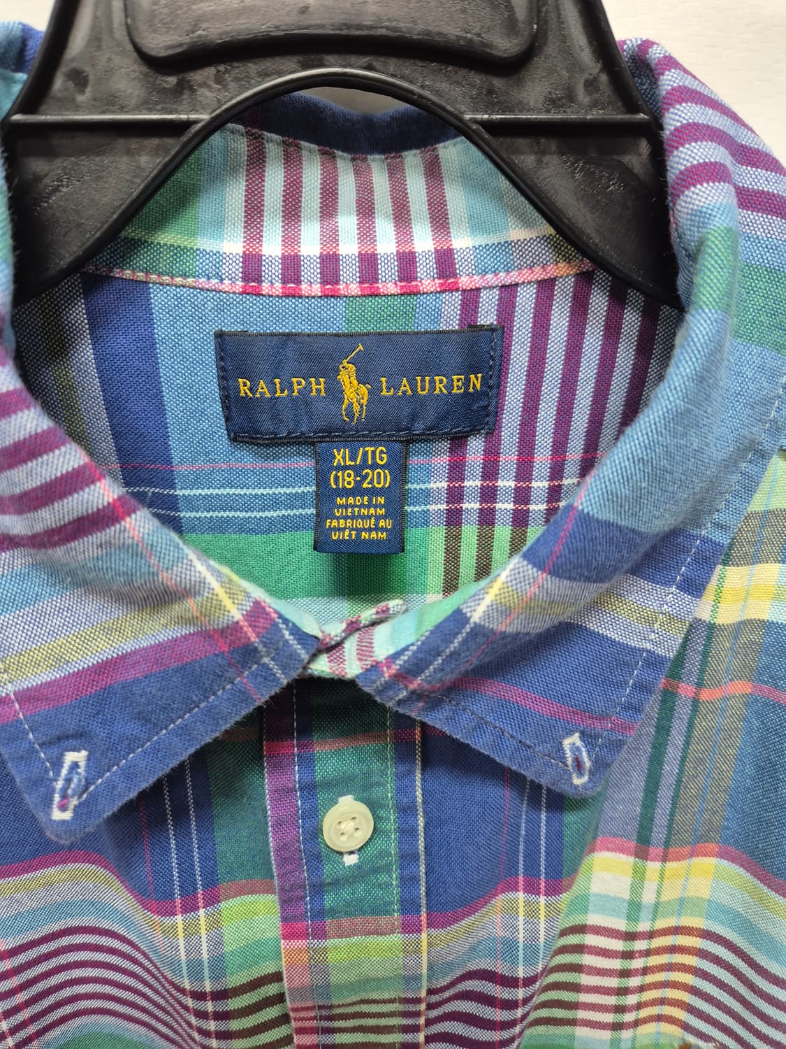 폴로 체크셔츠 새상품급 상품이미지3