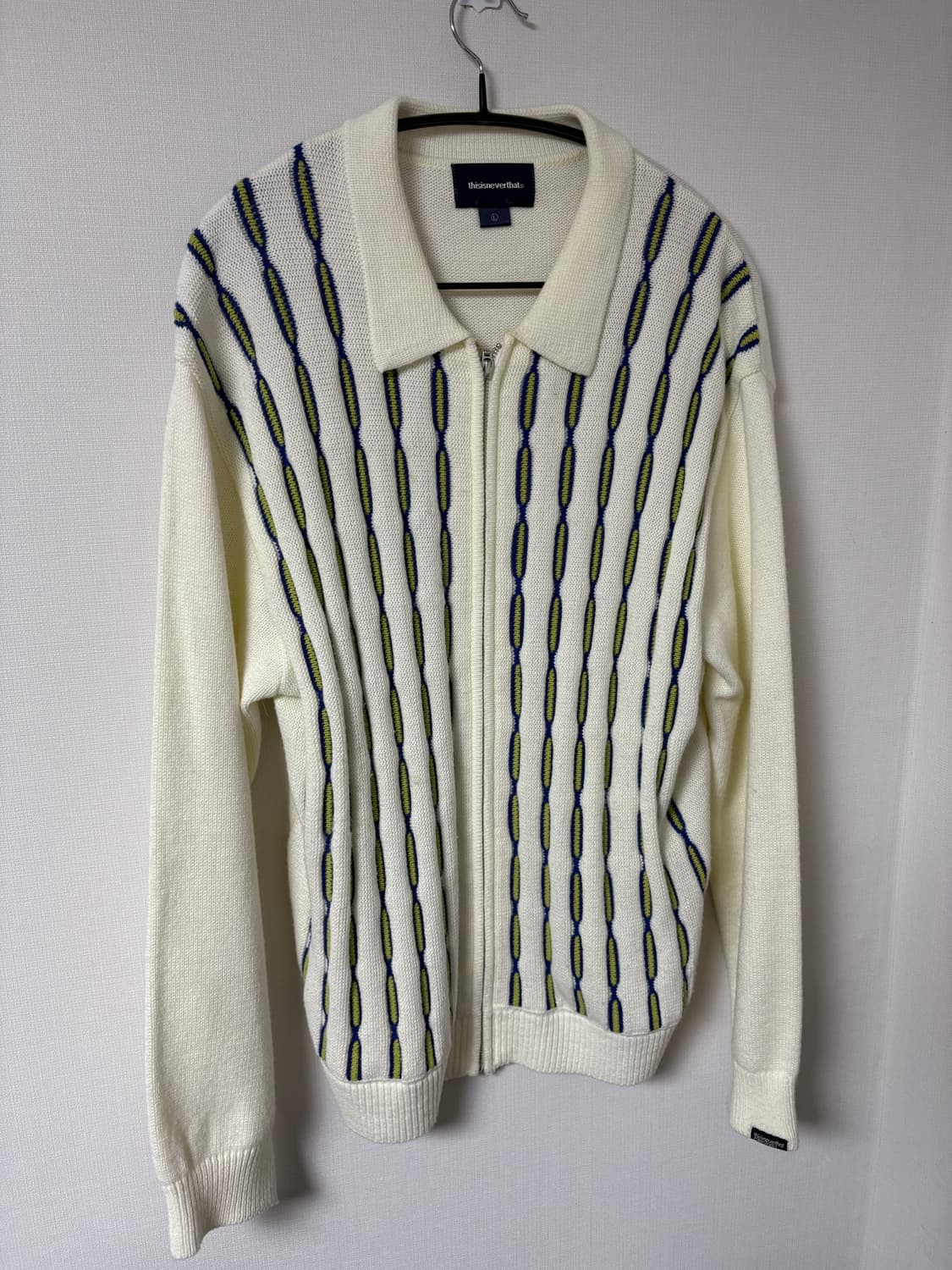 디스이즈네버댓 체인 집업 오프화이트 L 상품이미지2