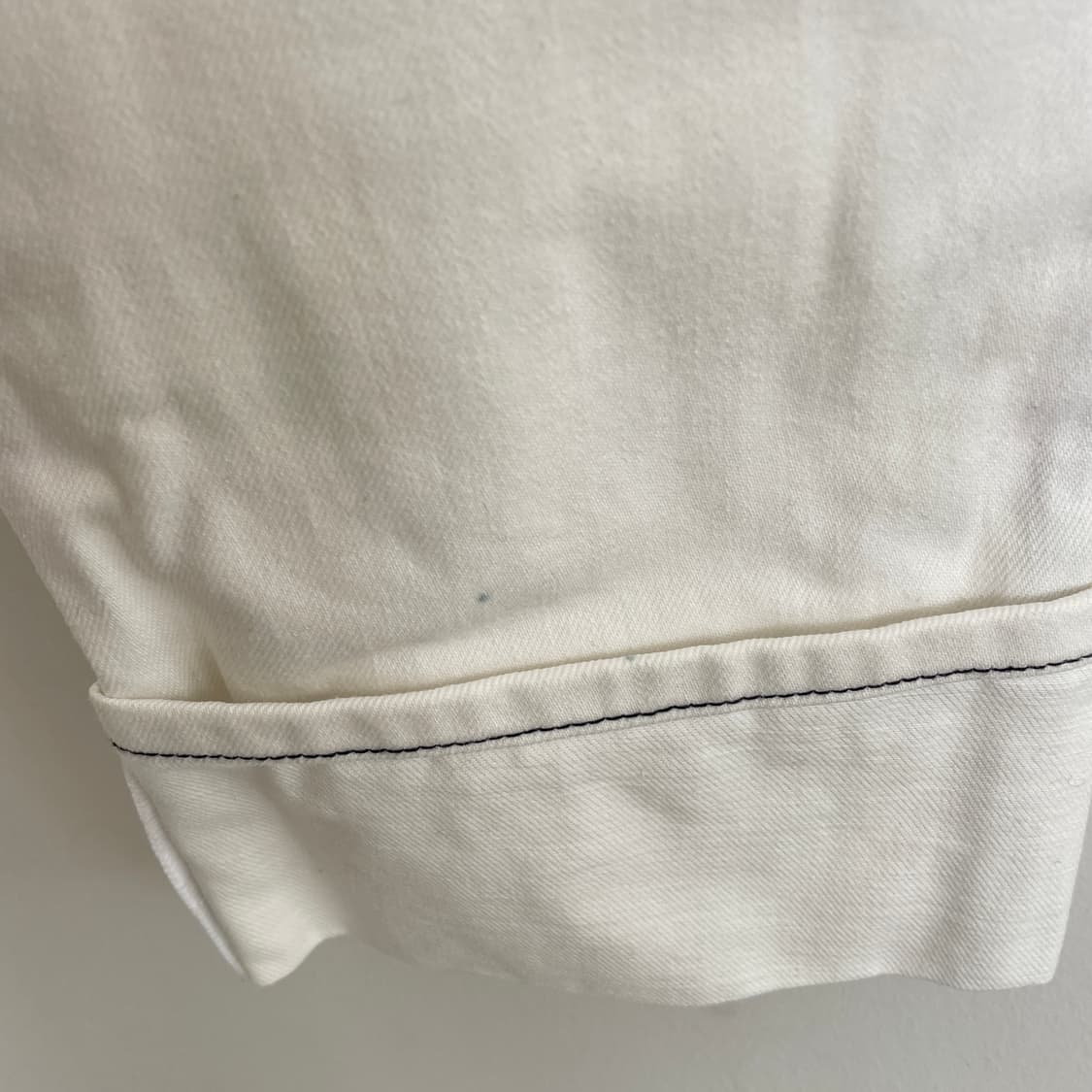 버버리 화이트 여성27 코튼 블랙 스티치 스탠다드 데님 팬츠 바지 상품이미지7