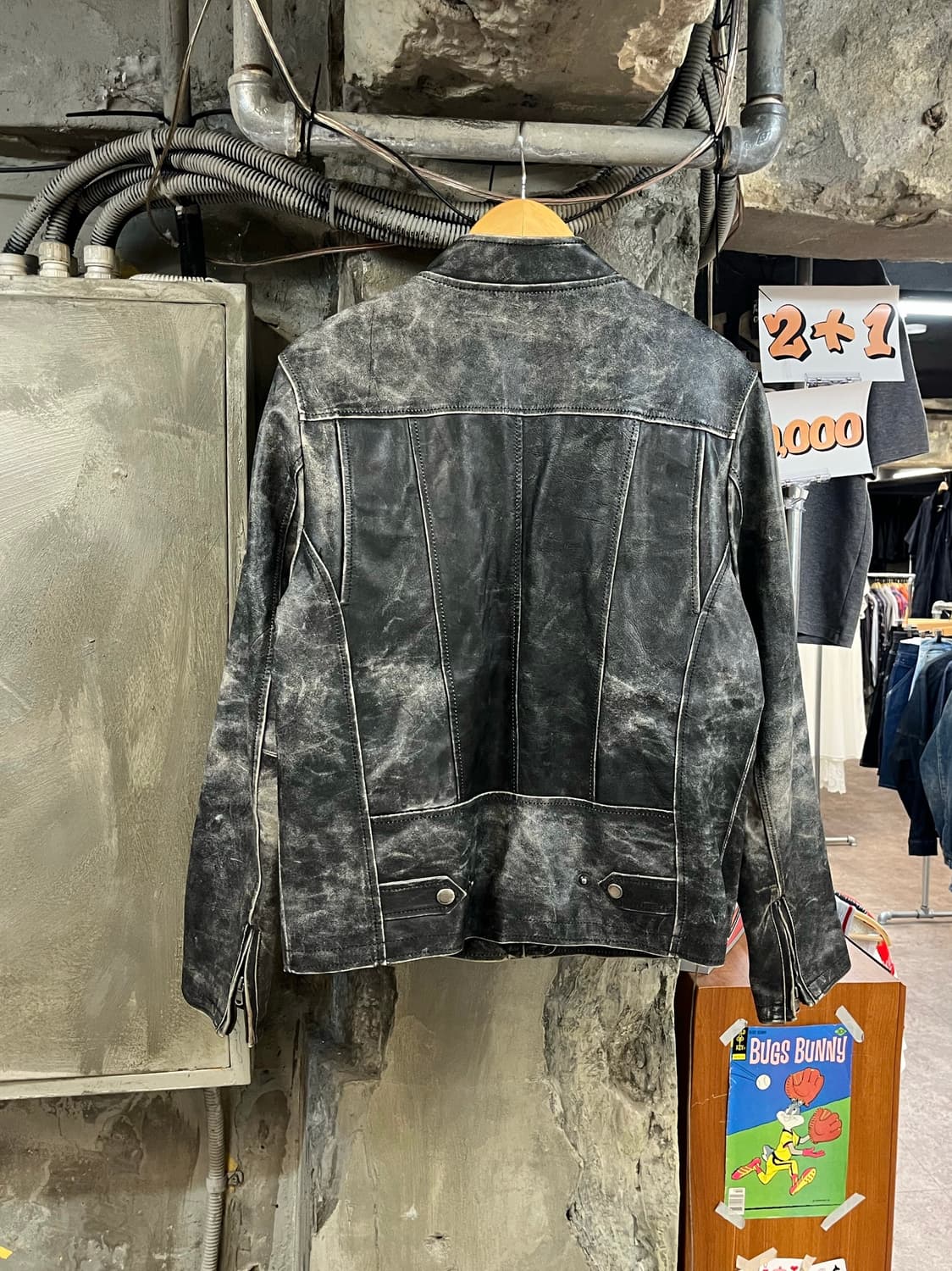 빈티지 레더 라이더 자켓 L #csz4050 상품이미지2