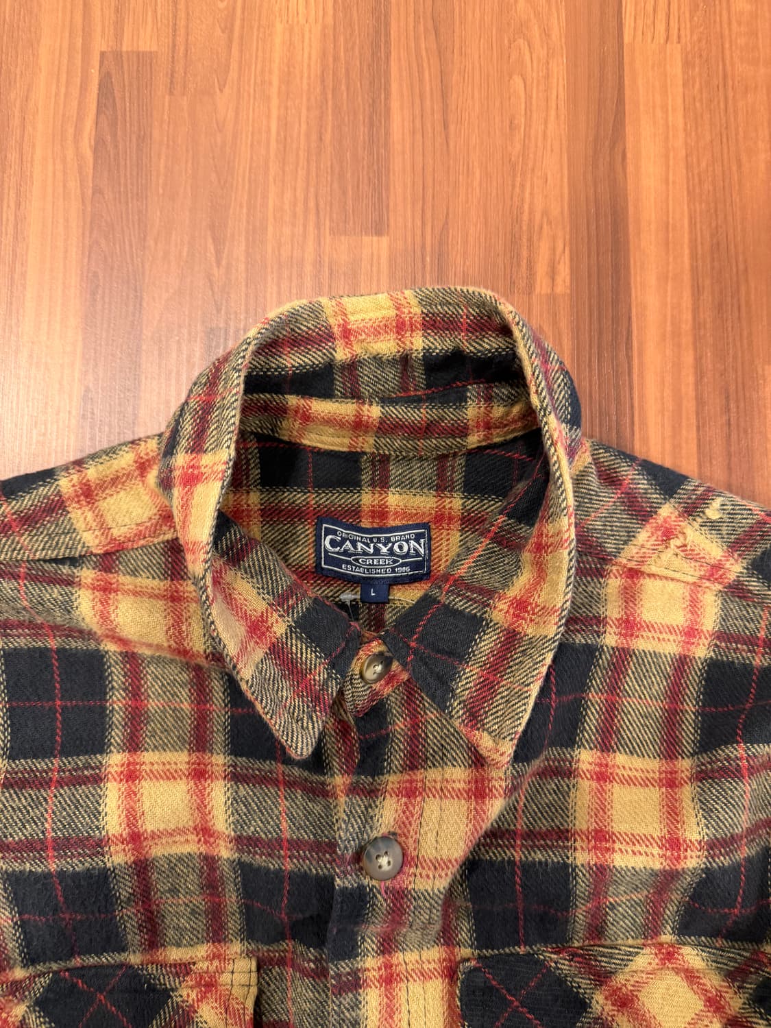 Canyon 빈티지 플란넬 체크 셔츠 상품이미지9