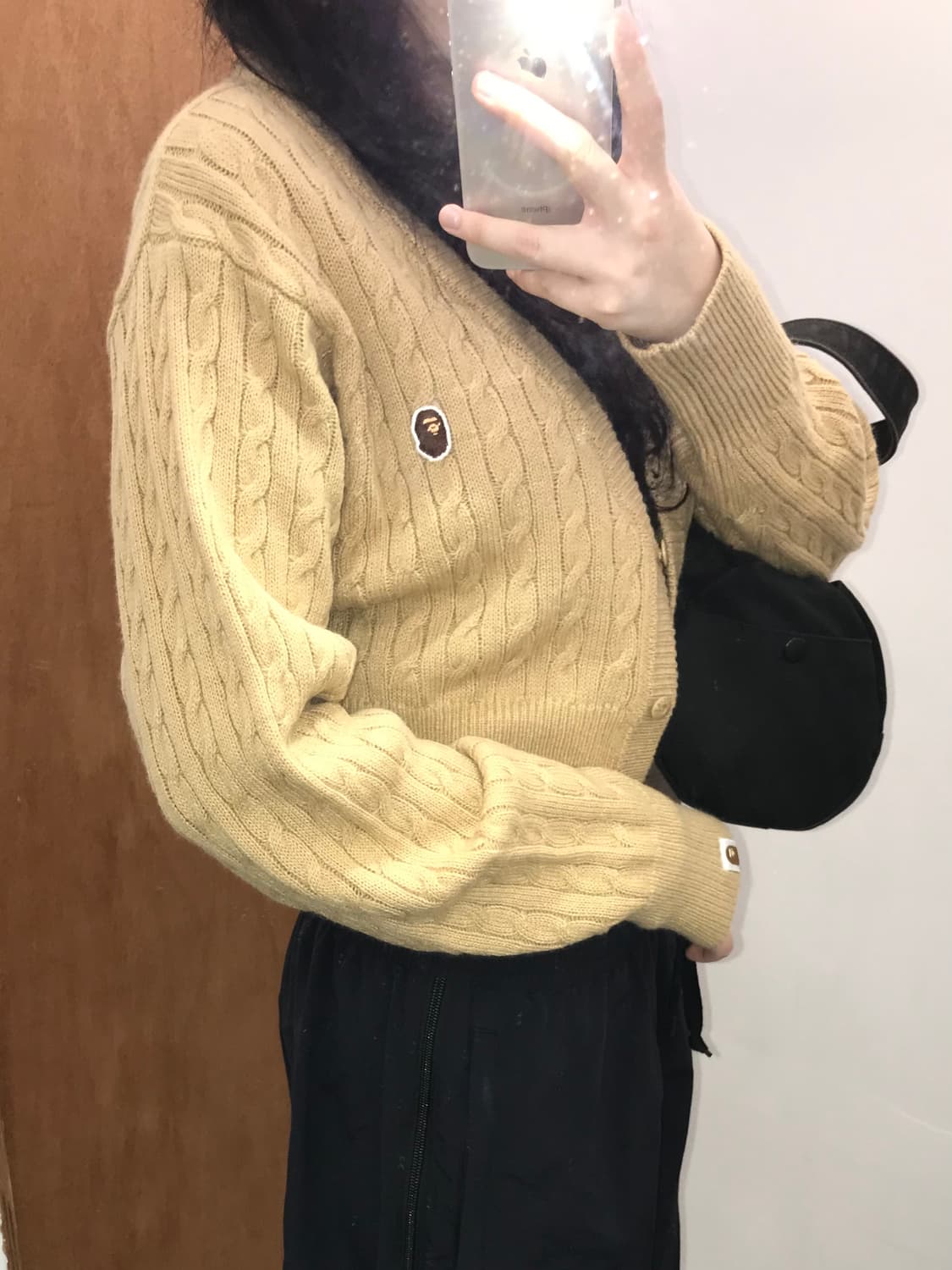 베이프 A BATHING APE Cable Cropped Cardigan 상품이미지2