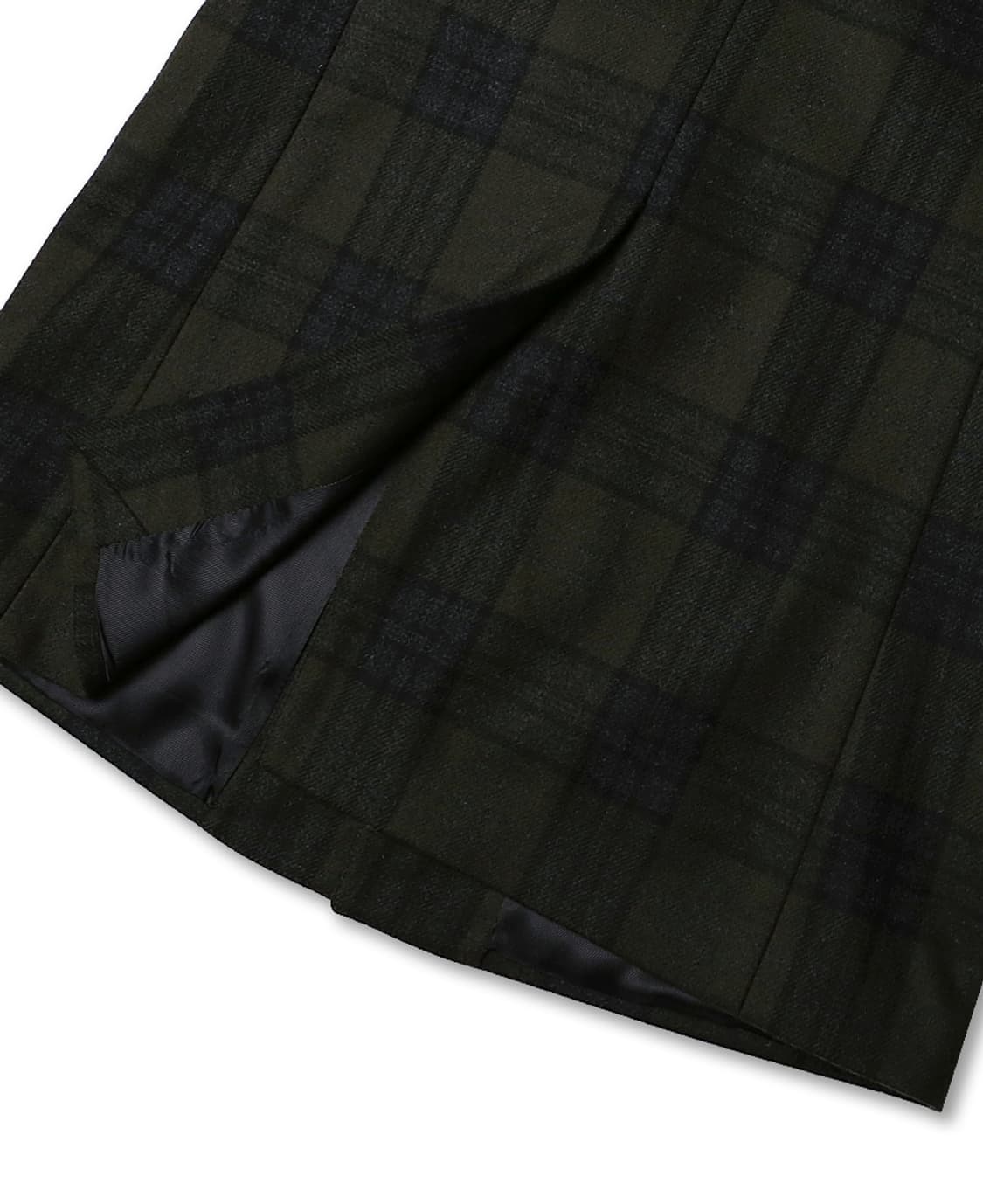 꼬르넬리아니 [Corneliani] 버진울 카키 체크 클래식 럭셔리 코트 상품이미지5