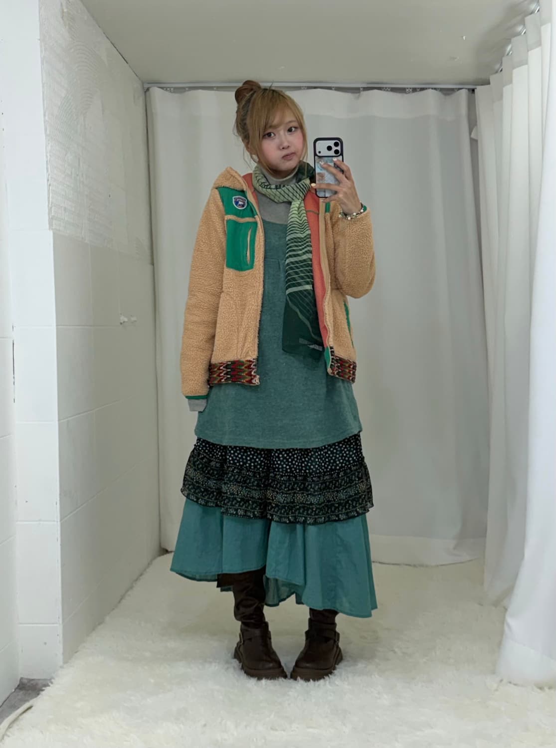 티티카카 플리스 히피 하구미 아오이유우 민트 코디세트 상품이미지1