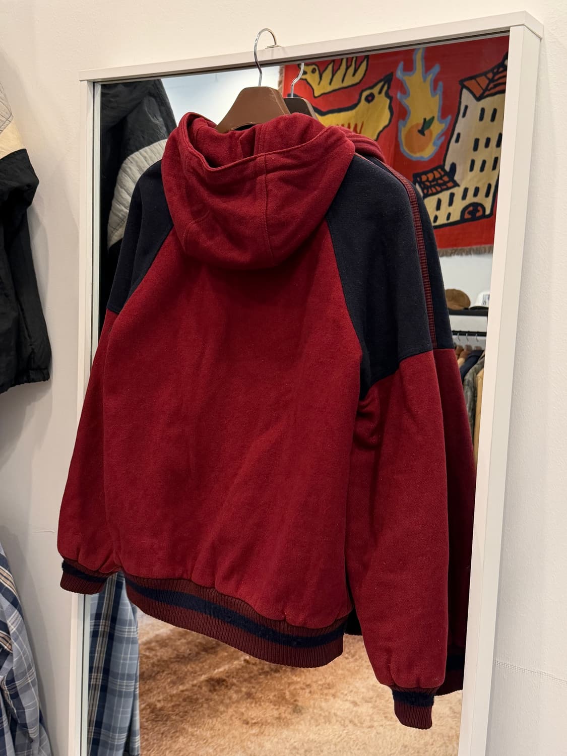 90-00s Vtg 빈티지 울 바시티 후드 집업 자켓 상품이미지4