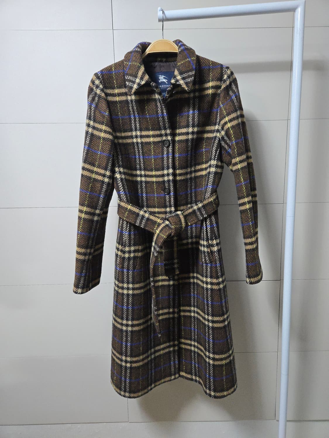 버버리 체크 100% 울코트 55 상품이미지1