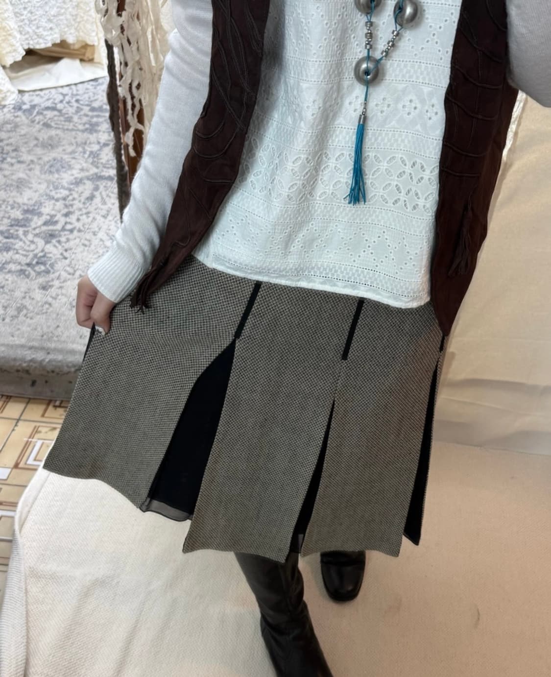 tocca low waist wool skirt 상품이미지2