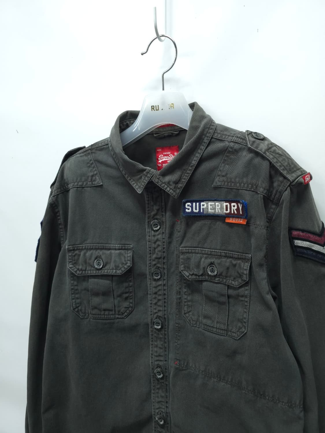 슈퍼드라이 빈티지 패치 밀리터리 워크 셔츠 (100) 상품이미지2