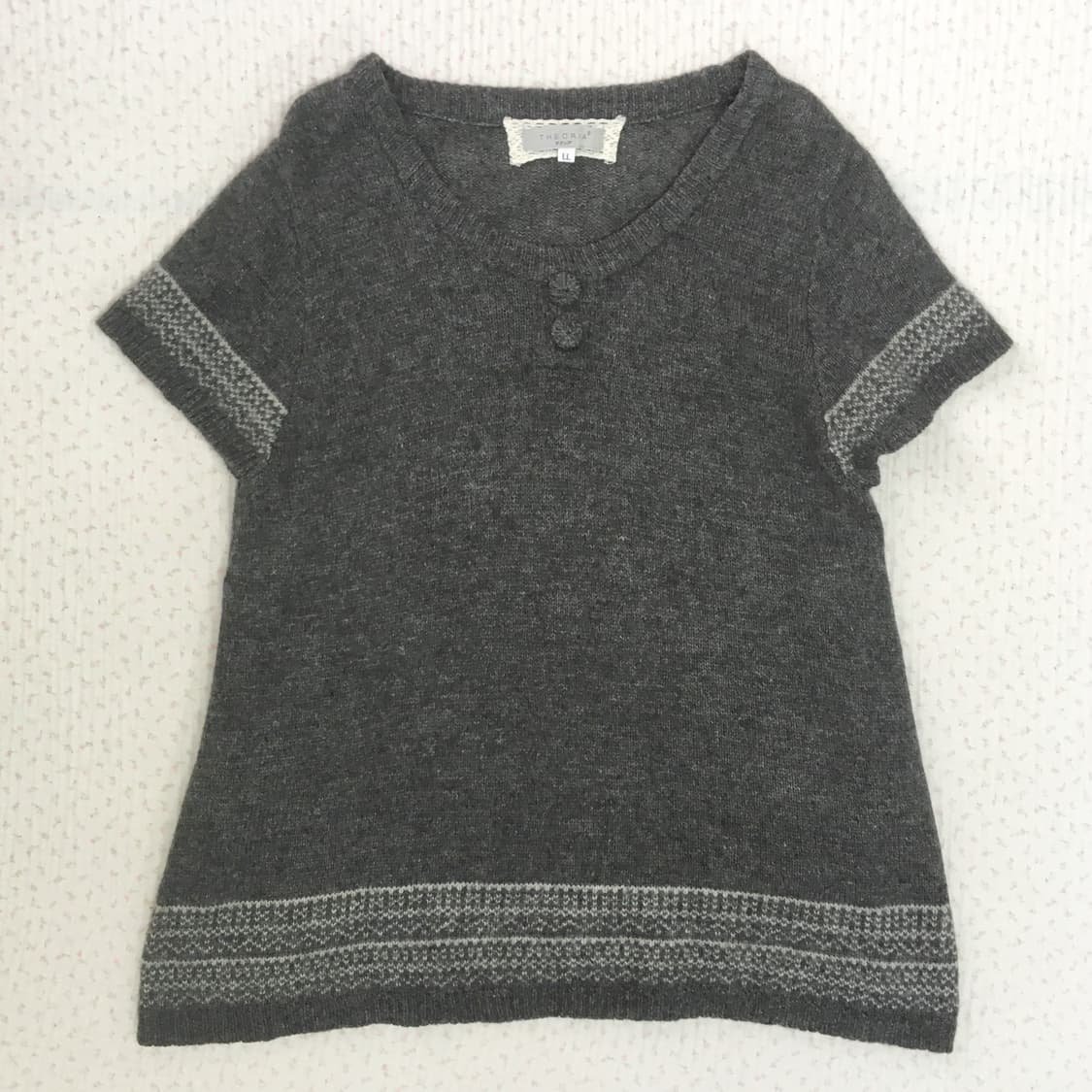 JPN/ 반팔니트레이어드 레이어드세트 세트 모리걸 잔꽃하이넥 잔꽃이너 상품이미지8