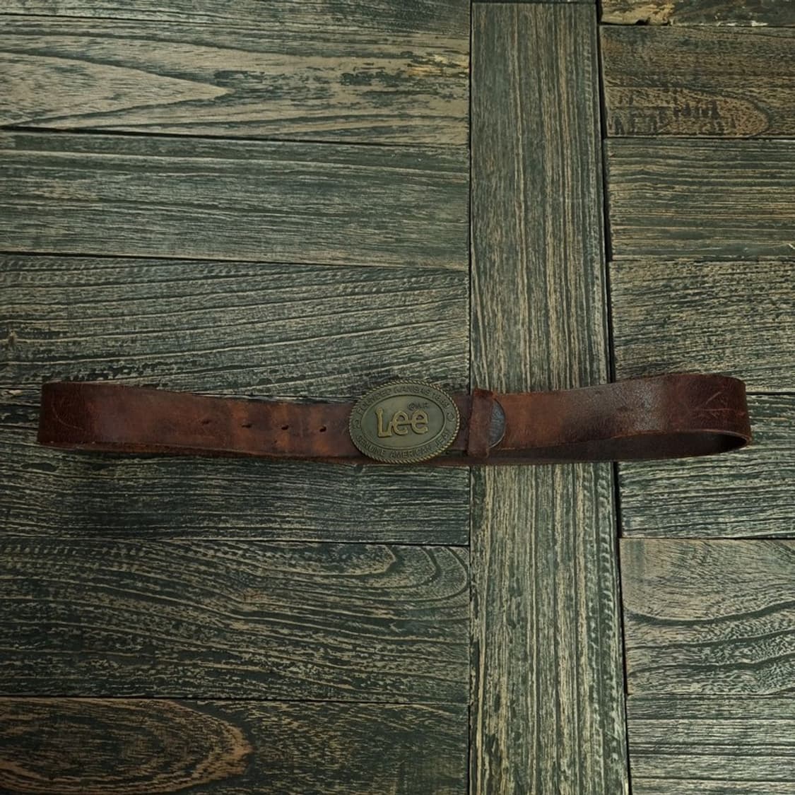 [리] 빈티지 빅로고 버클 카우 레더 소가죽 벨트 M18894 상품이미지2