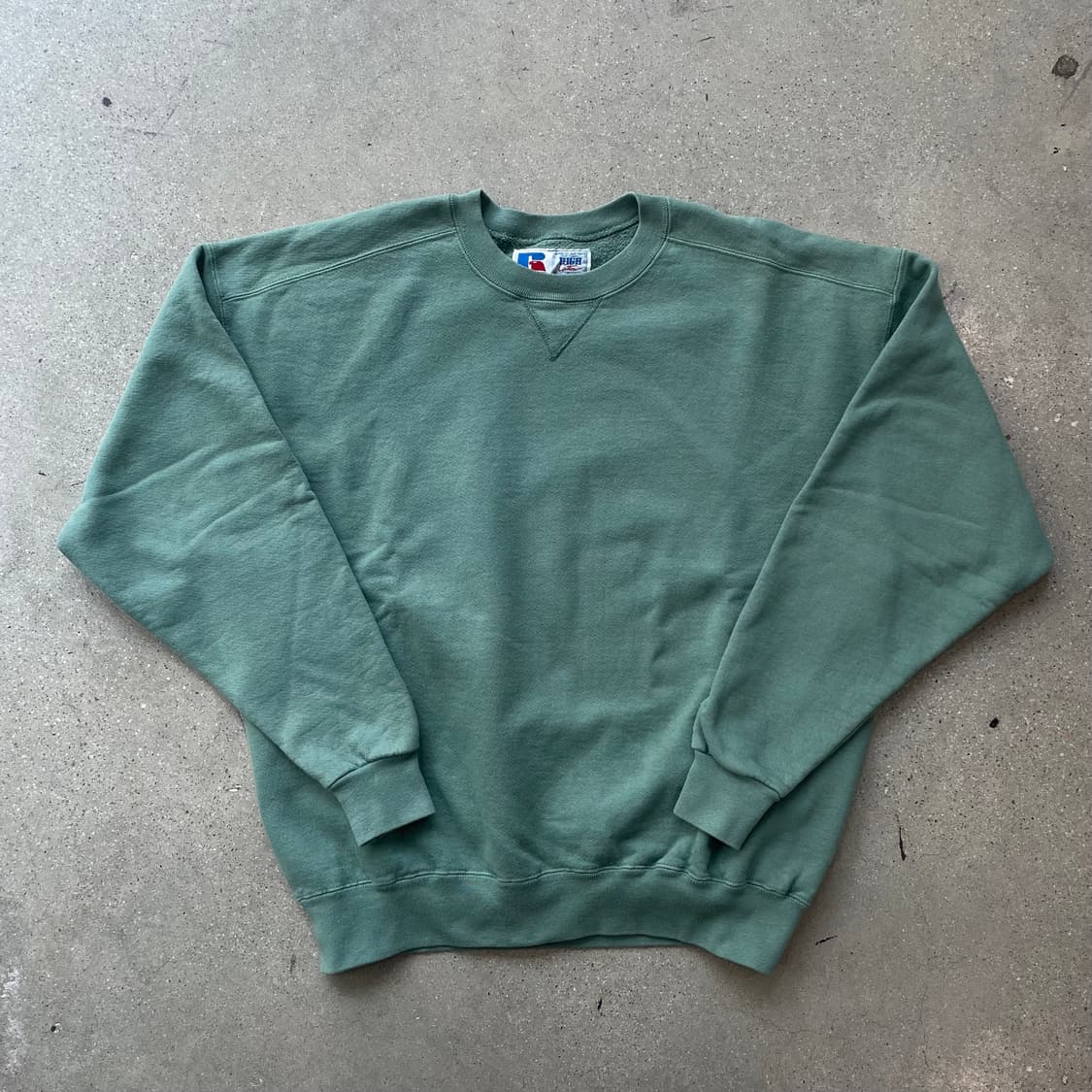 빈티지  러셀 애슬레틱 하이코튼 스웻셔츠 그린 상품이미지1