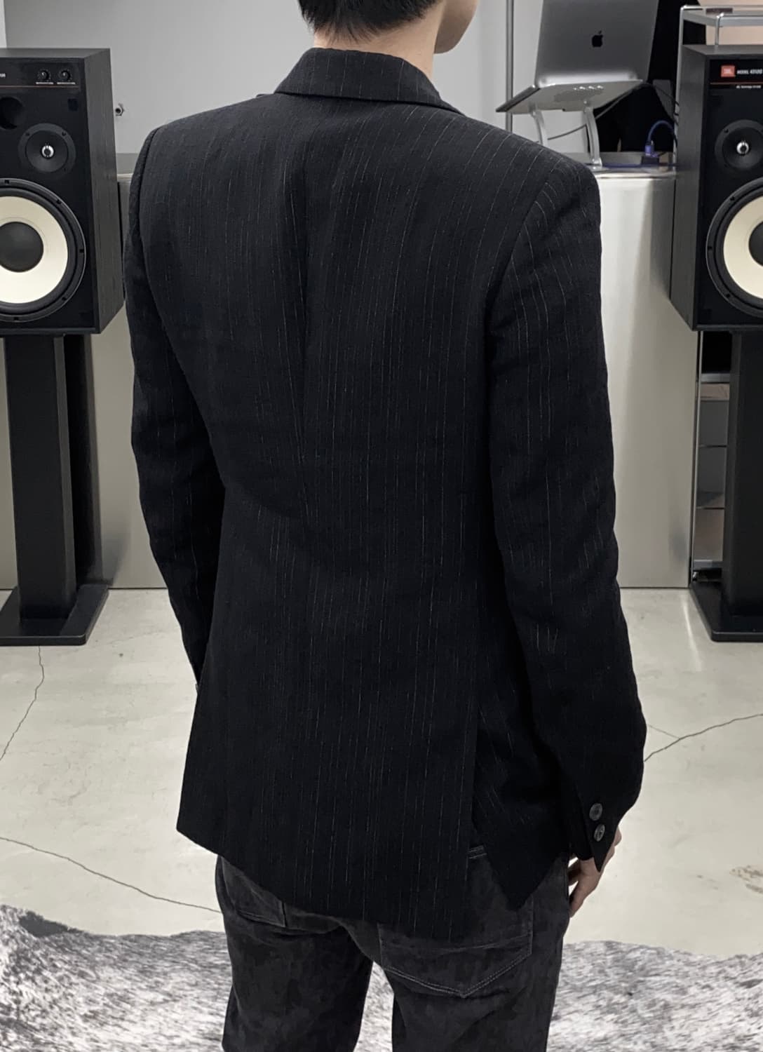 이사무 카타야마 백래시 핀스트라이프 테일러드 자켓 상품이미지2