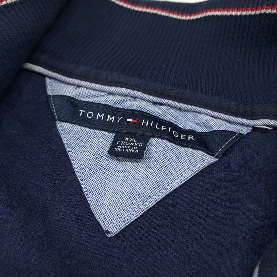 CL824 2XL 타미힐피거 00s 하프집업 네이비 니트 스웨터 상품이미지4