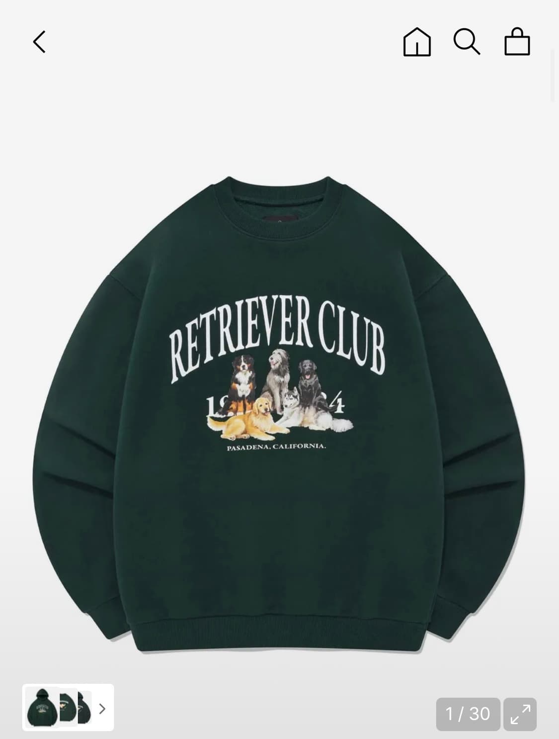 리트리버클럽 맨투맨 상품이미지1