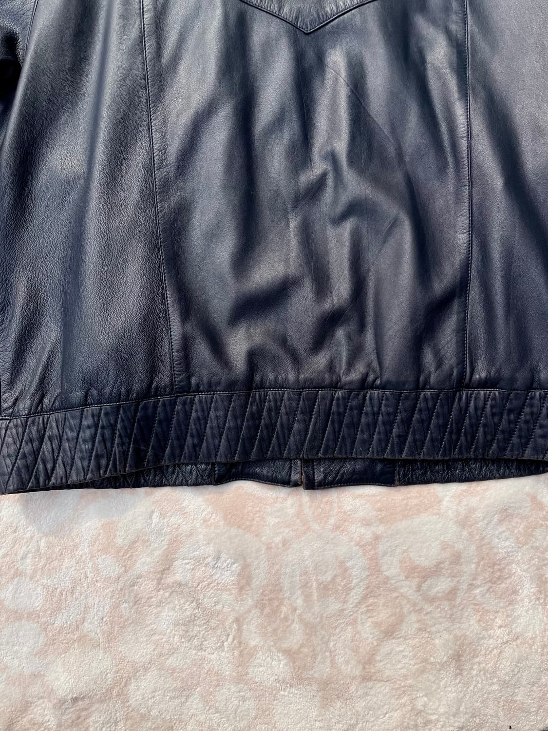 다크네이비 웨스턴 레더자켓 made in spain 상품이미지8