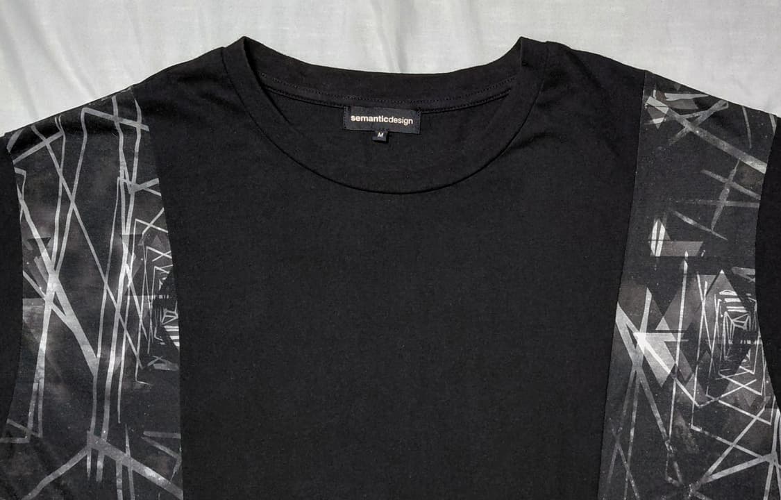 [M] semanticdesign 사이드 그래픽 패널 티셔츠 상품이미지2
