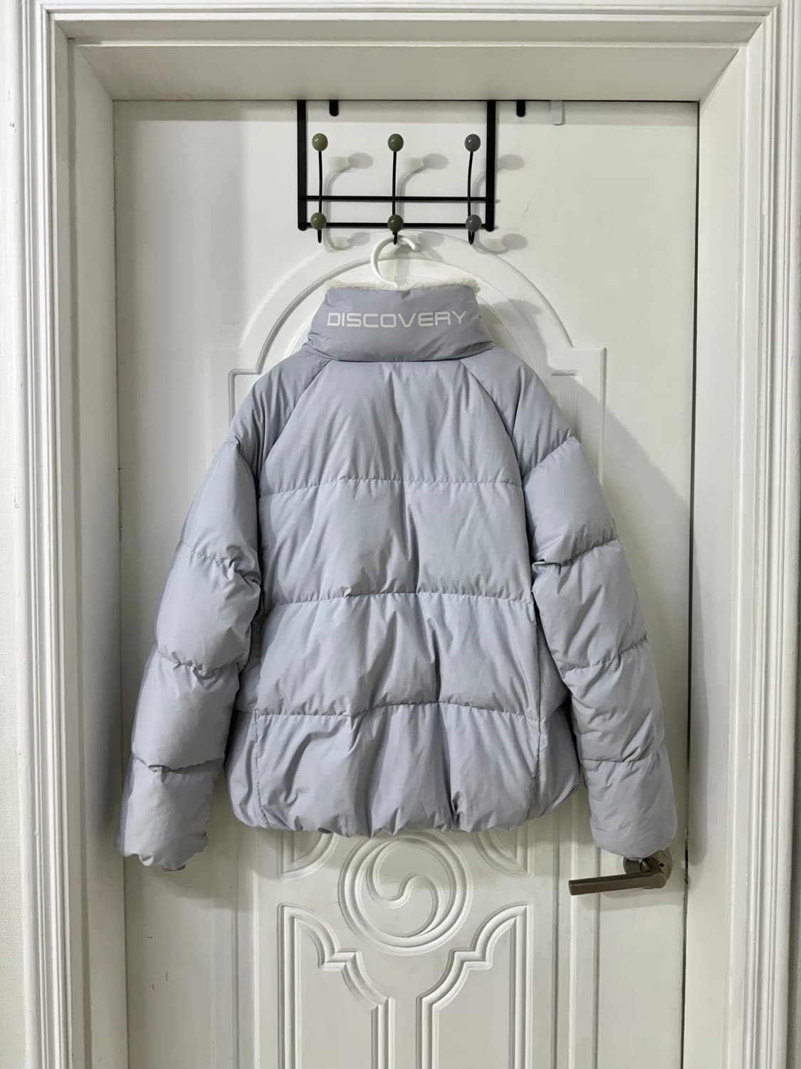 95 사이즈 여성 디스커버리 올리브 다운 숏패딩  상품이미지8