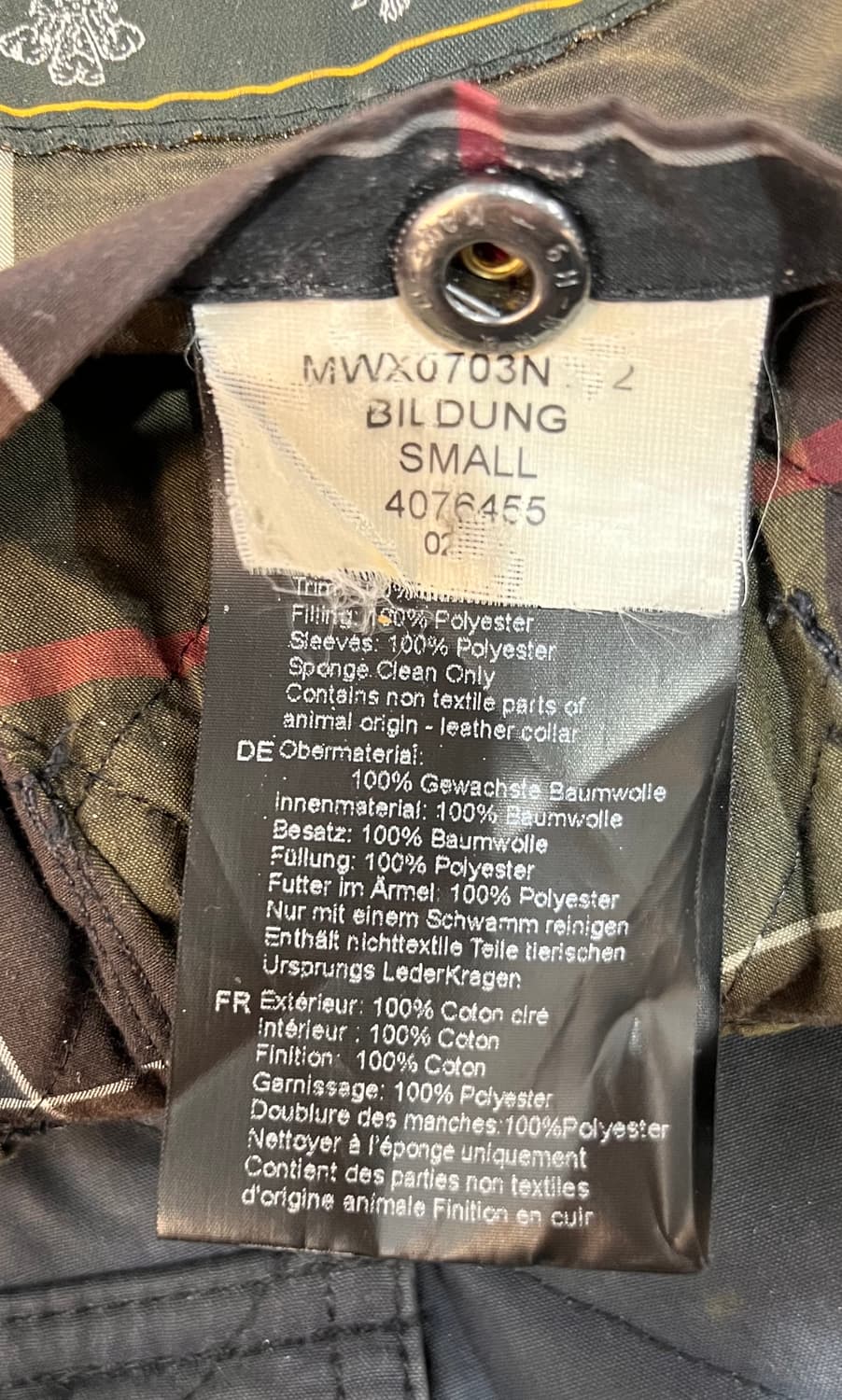 Barbour 바버 퀄팅 자켓 S  상품이미지9