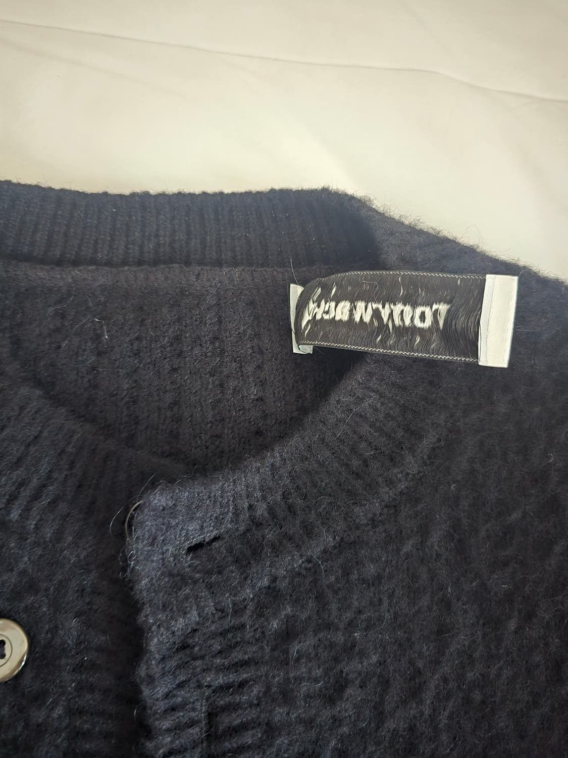 토니웩 알파카 가디건 블랙 XL 상품이미지2