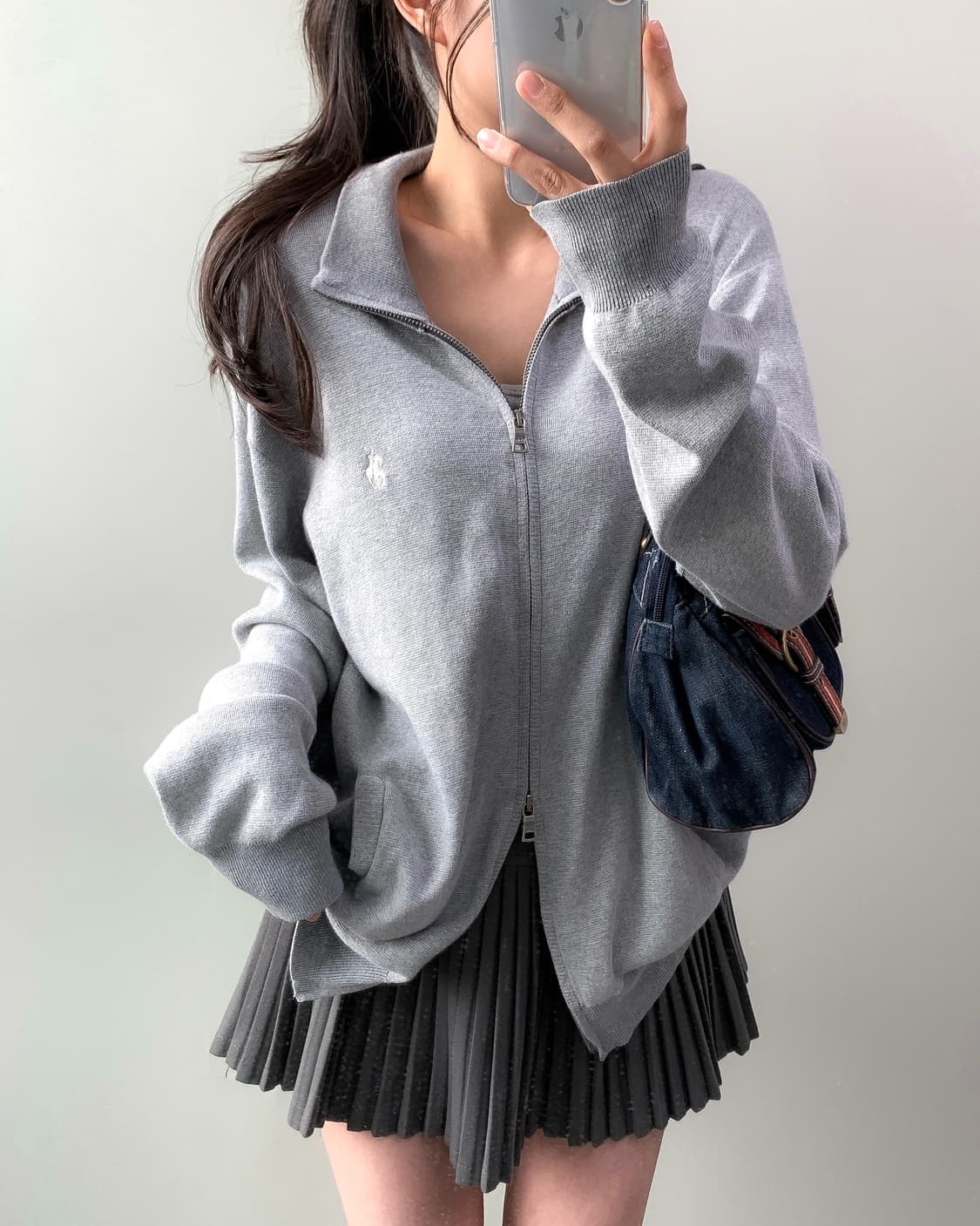 폴로 니트 집업 상품이미지1