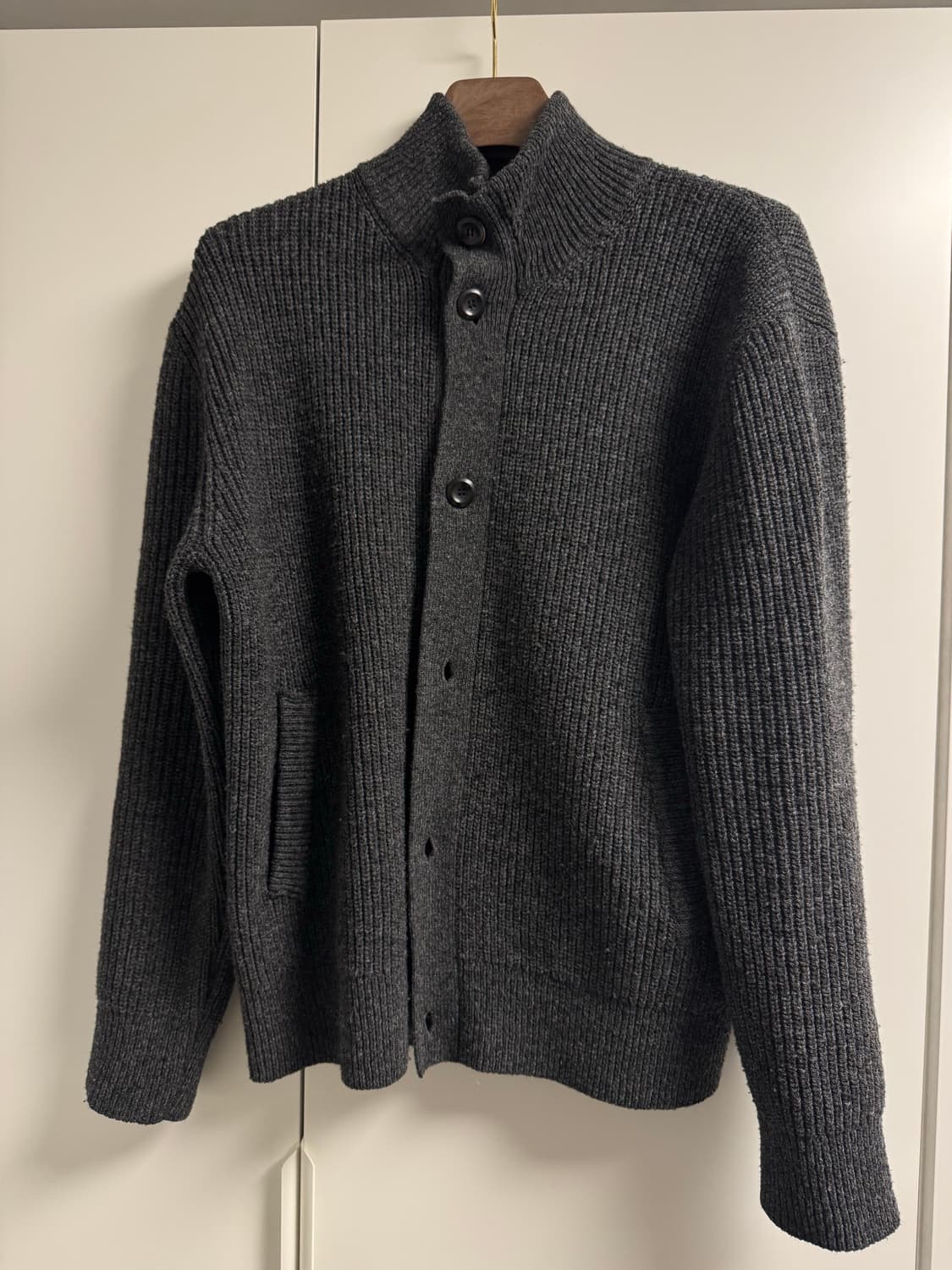 포터리 셔틀랜드 울 하이넥 가디건 (2) 상품이미지4