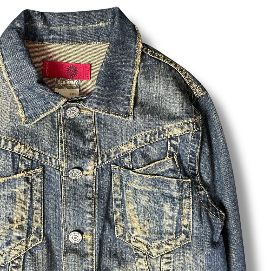 OLD ARMY  빈티지워싱 데님 자켓 L 상품이미지3