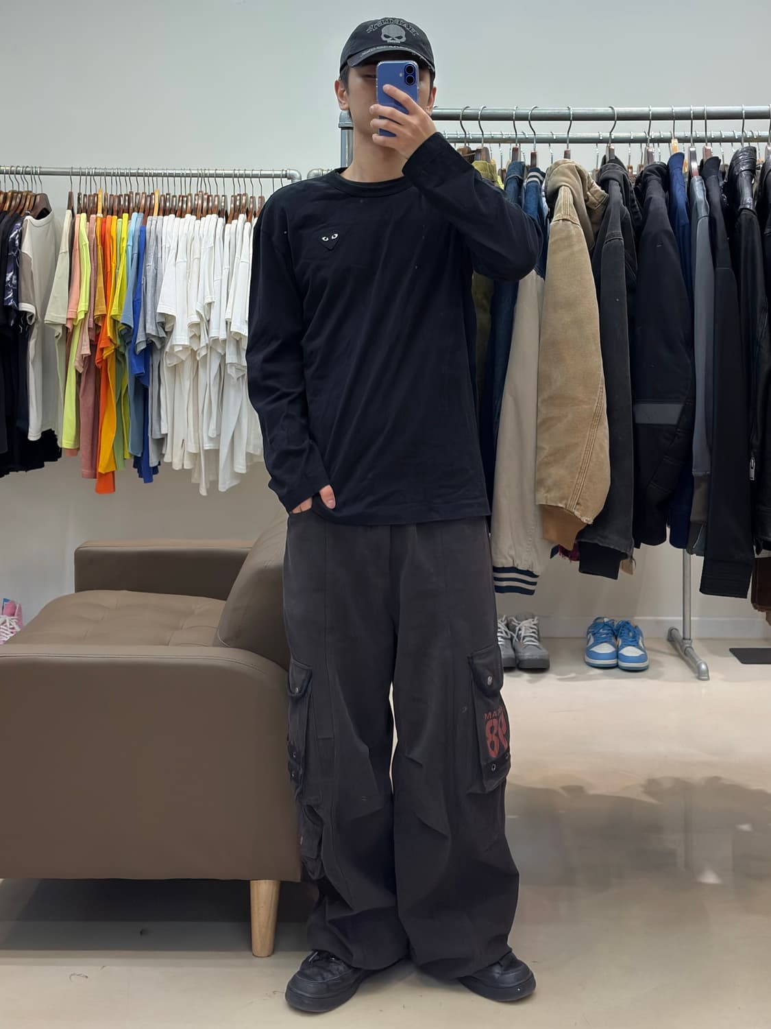 꼼데가르송 블랙 하트 롱슬리브 티셔츠 상품이미지9