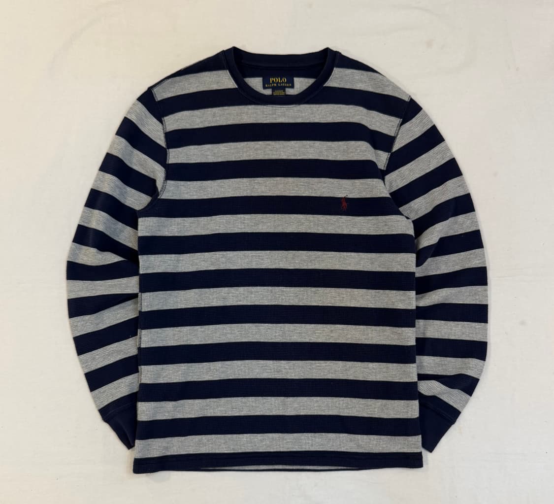 희귀) 폴로 랄프로렌 스트라이프 와플 써멀 롱슬리브 긴팔티 상품이미지1