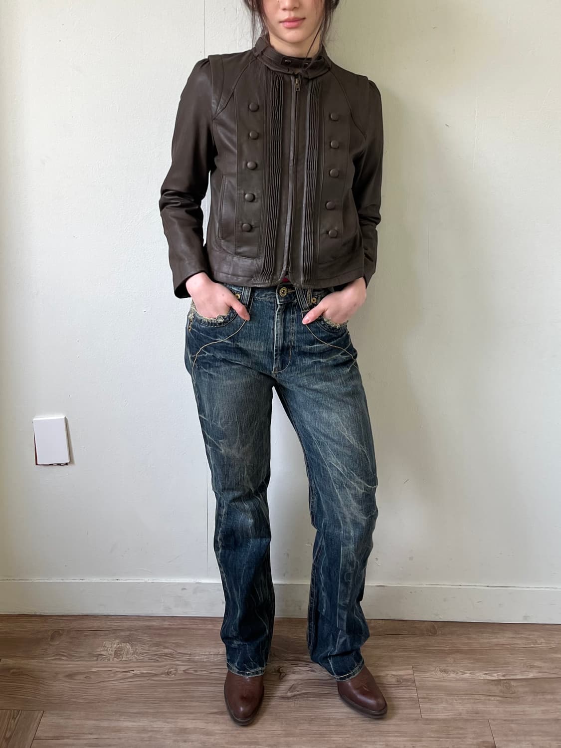 HONG SUNG WAN 나폴레옹 레더자켓 상품이미지7