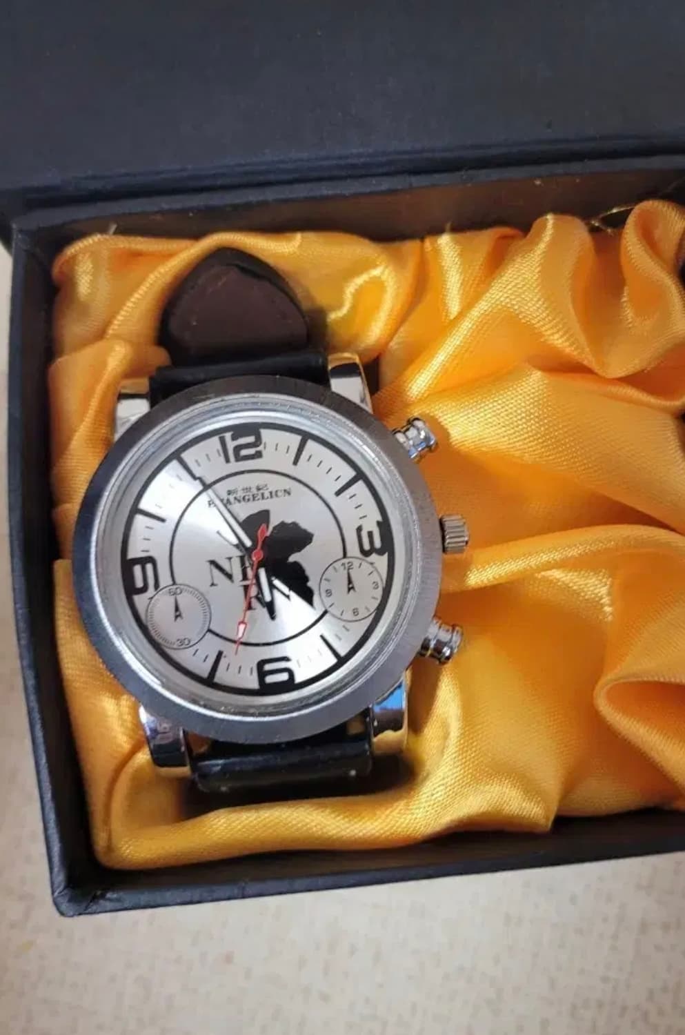 한정판 세제품 에반게리온 손목시계 메탈 블랙 가죽 시계 상품이미지2