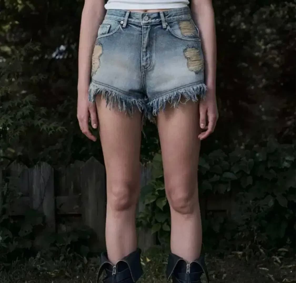 보헤미안서울 데미지 숏팬츠 상품이미지1
