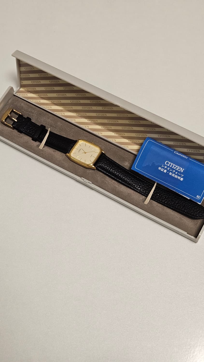 빈티지 시티즌 Forma 금장 가죽 시계 상품이미지2