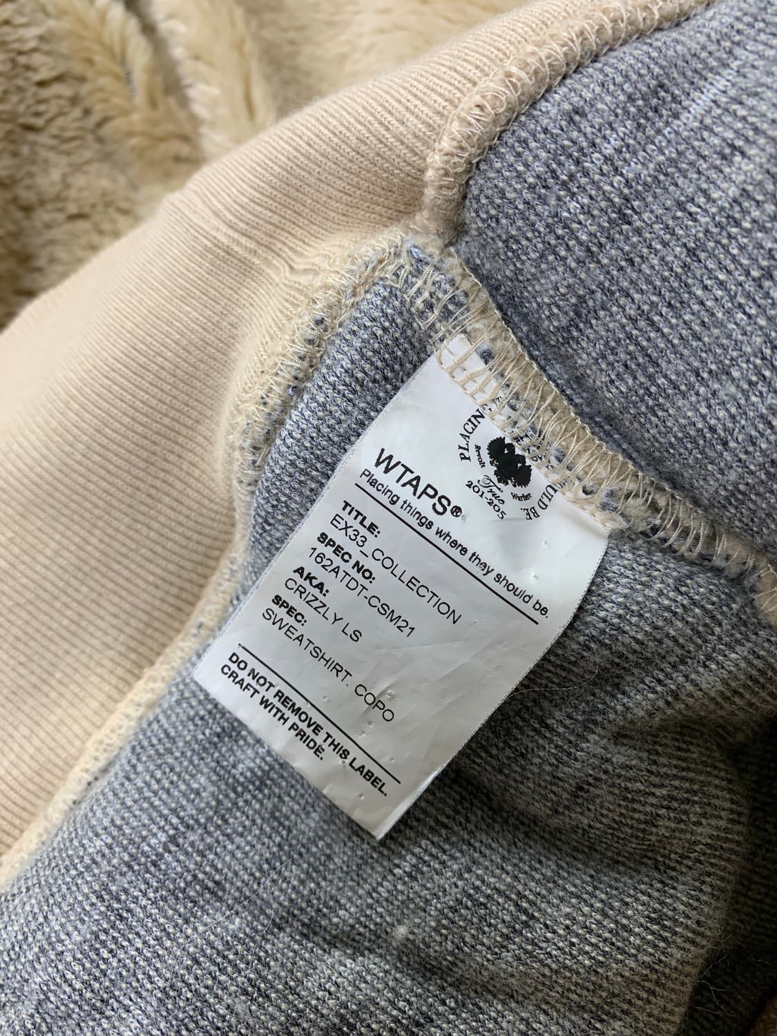 WTAPS GRIZZLY / SWEATSHIRT. COPO 상품이미지6