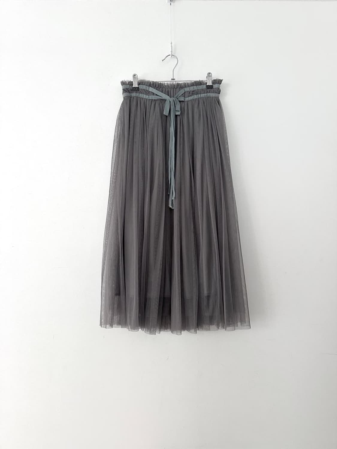 Tulle strap skirt / grey 상품이미지1