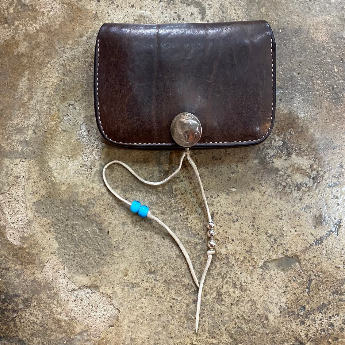 빈티지 에이징 가죽 지갑 상품이미지2