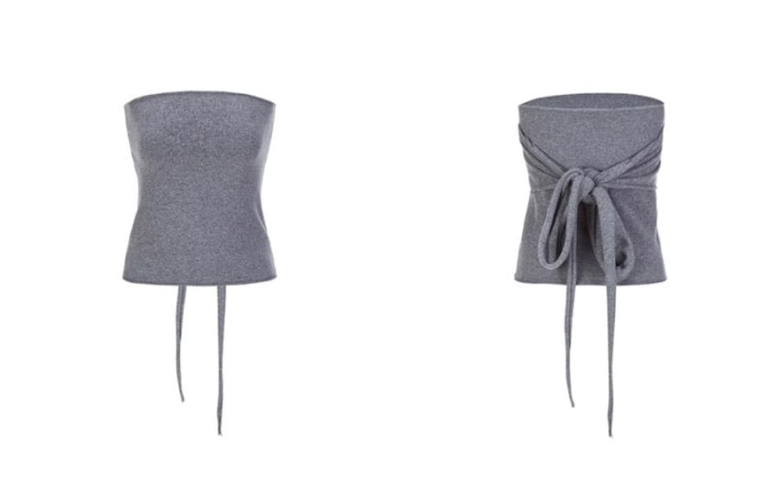 르917/ 르셉템버 니트 튜브탑 Grey 상품이미지3