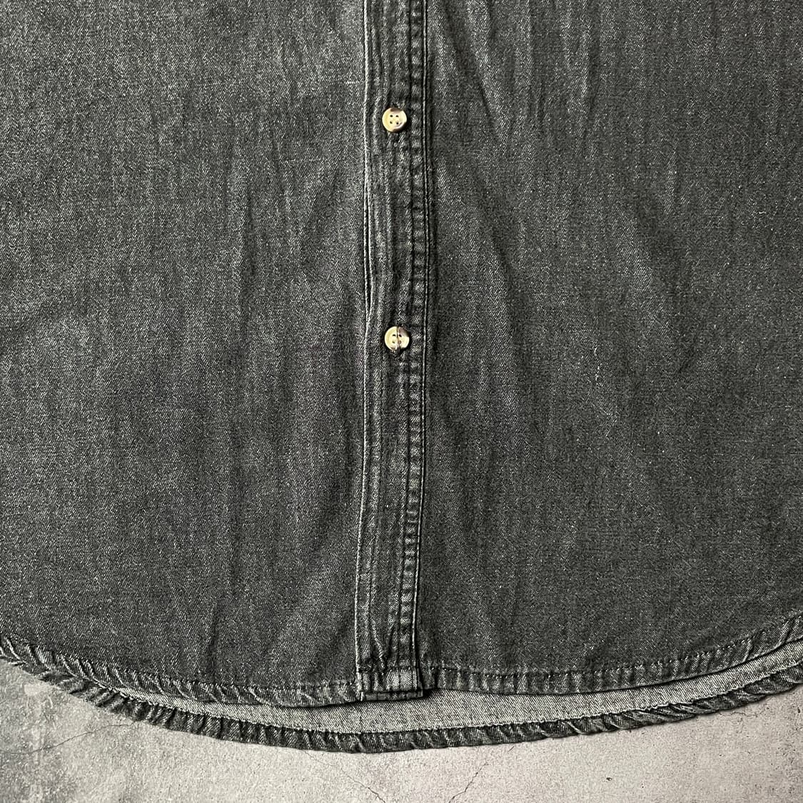 UNKNOWN 빈티지 차콜 데님 코튼 셔츠 A00666 상품이미지4