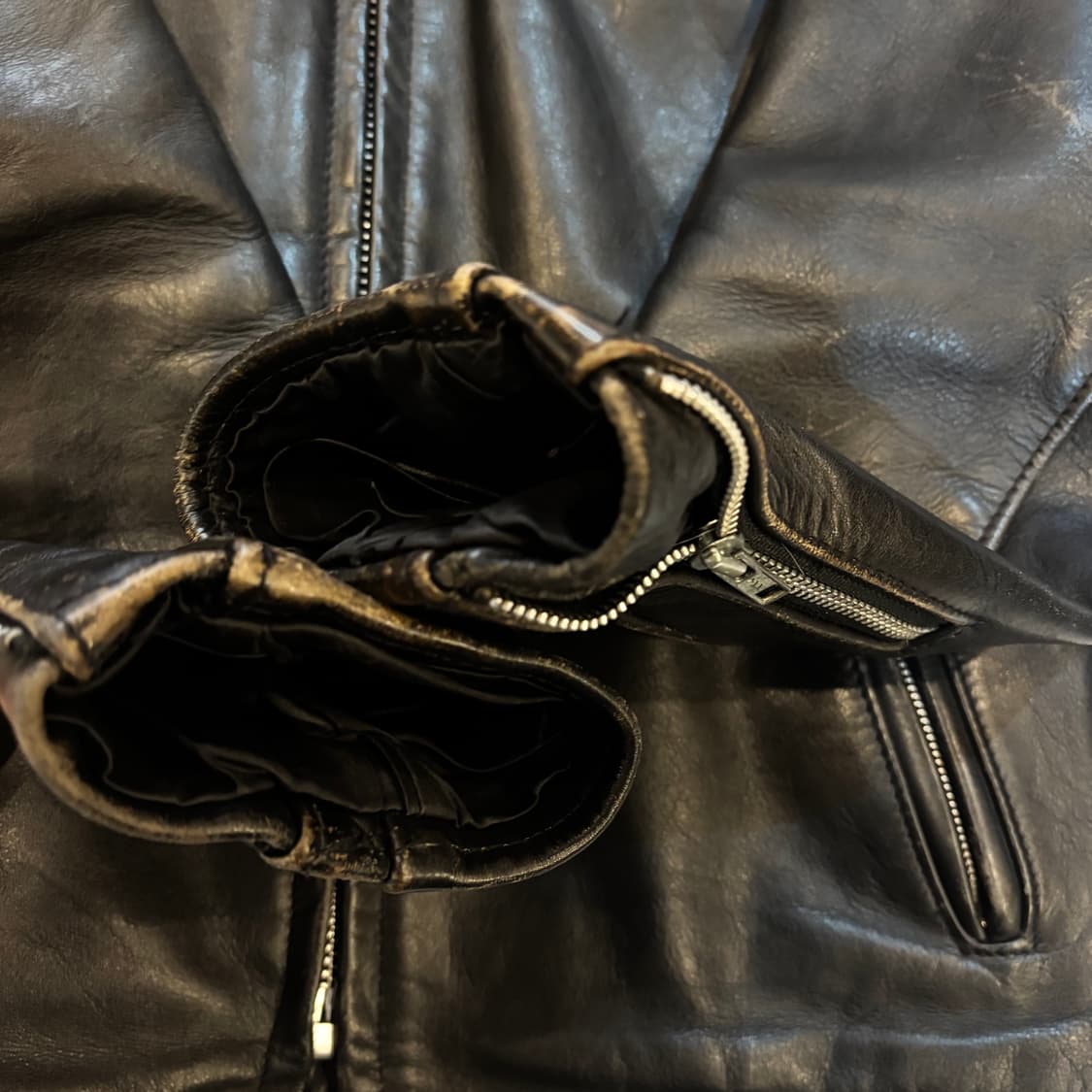 Schott 싱글라이더 레더 자켓 40 내피탈부착 상품이미지8