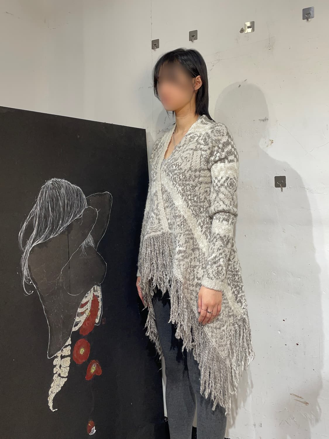 아베크롬비 오리엔탈 에스닉 프린지 로브 가디건 M 상품이미지3